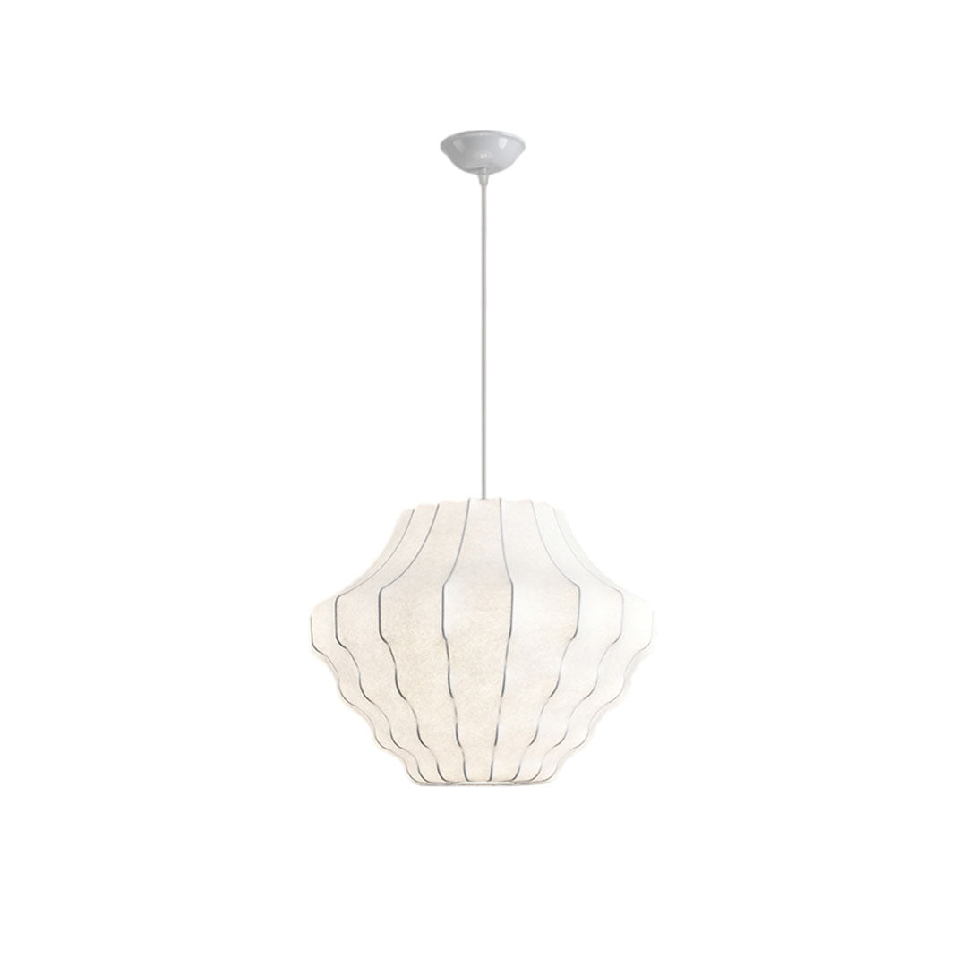 White Pendant Lighting Japanese Vintage Creative Silk Ceiling Light
