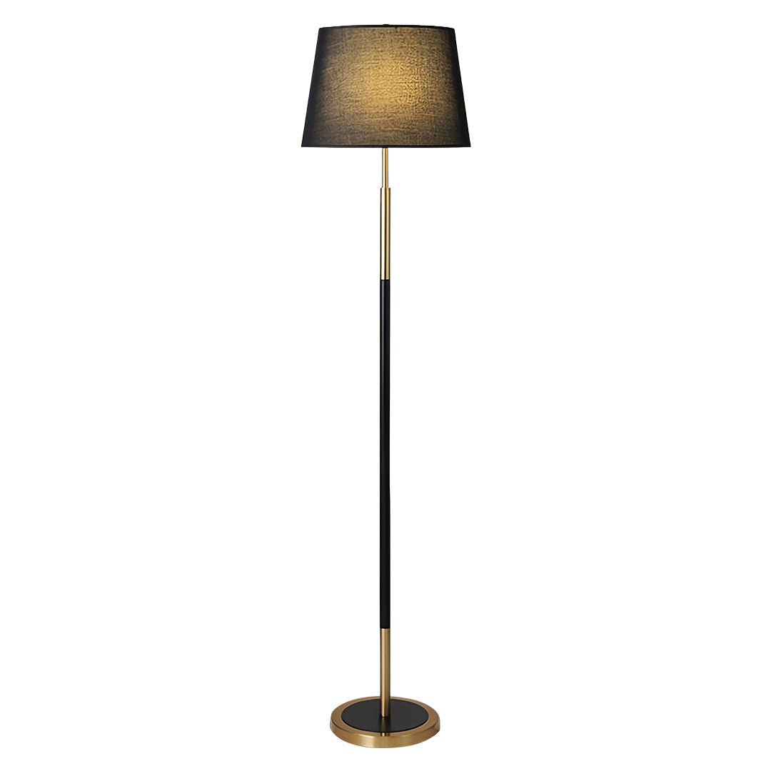 Vintage Wrought Iron Floor Lamps Country Style Fabric Shade Light