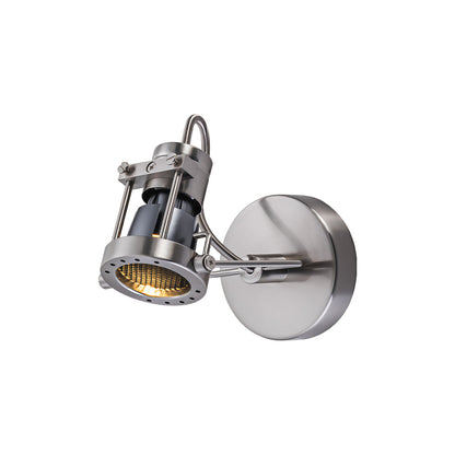 【2 PCS】Brushed Nickel Wall Sconces Vintage Bauhaus Rotatable Light