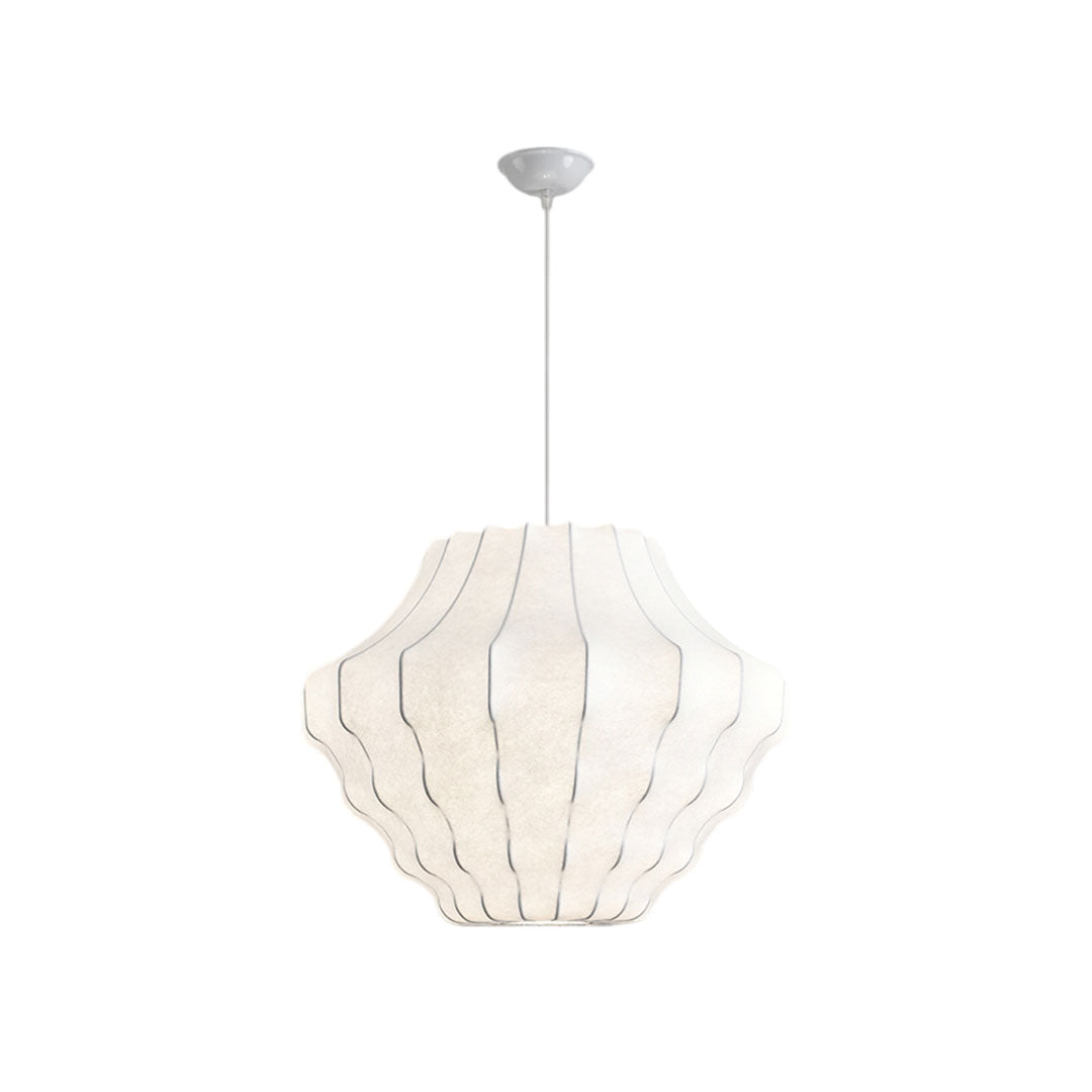 White Pendant Lighting Japanese Vintage Creative Silk Ceiling Light