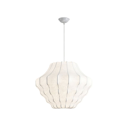 White Pendant Lighting Japanese Vintage Creative Silk Ceiling Light