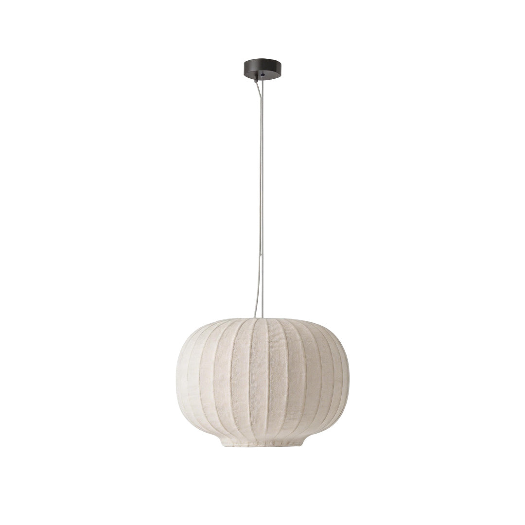 White Modern Chandelier Wabi-Sabi Silk Fabric Ceiling Light