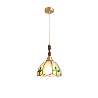 Water Ripple Glass Pendant Lighting Nordic Full Copper Light