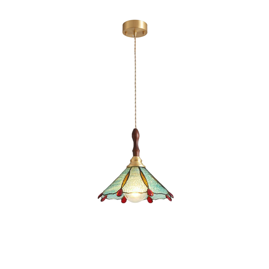 Water Ripple Glass Pendant Lighting Nordic Full Copper Light