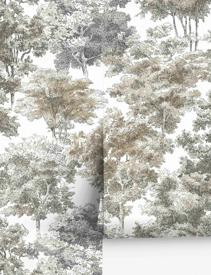 Old World Trees Peel + Stick Wallpaper