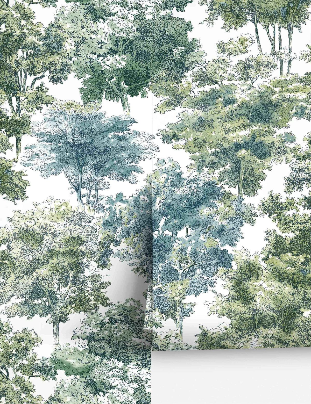 Old World Trees Peel + Stick Wallpaper