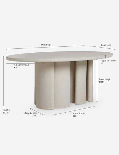 Rodrigo Indoor / Outdoor Oval Dining Table