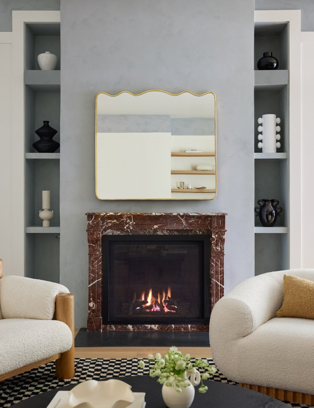 Open Box: Rook Mantel Mirror, Gold, by Sarah Sherman Samuel