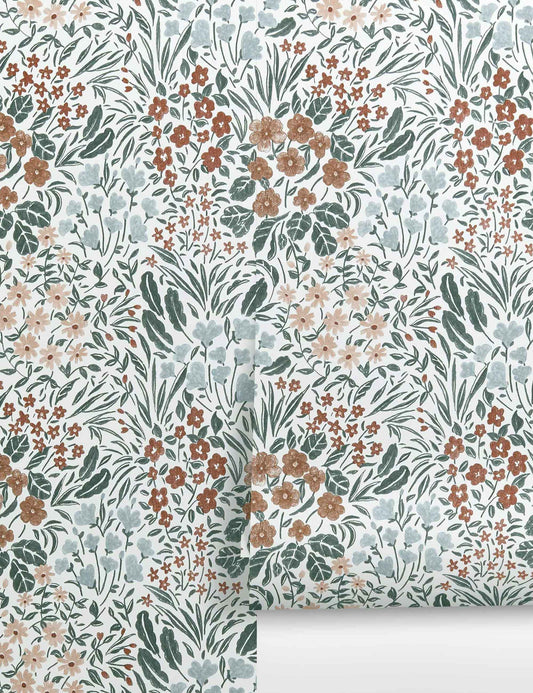 Floral Field Wallpaper by Rylee + Cru