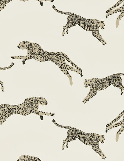 Leaping Cheetah Cotton Fabric by Scalamandre