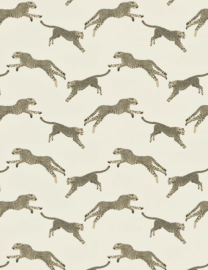Leaping Cheetah Cotton Fabric by Scalamandre