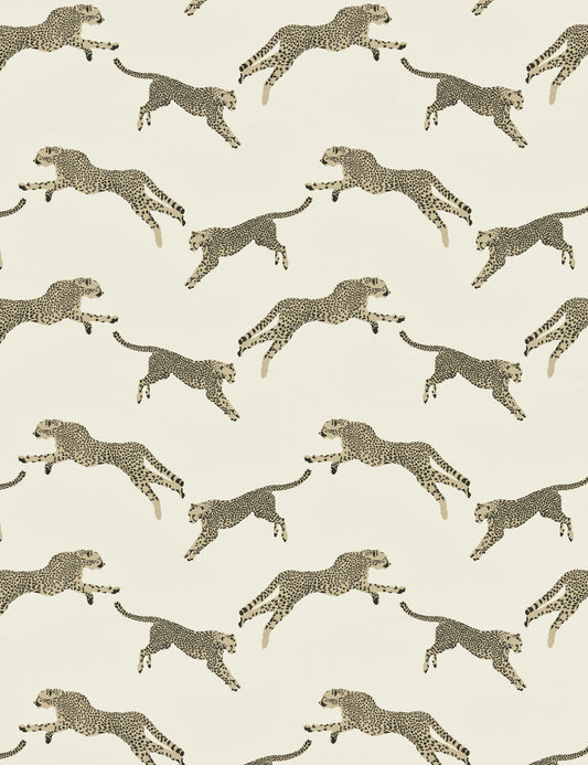 Leaping Cheetah Cotton Fabric by Scalamandre