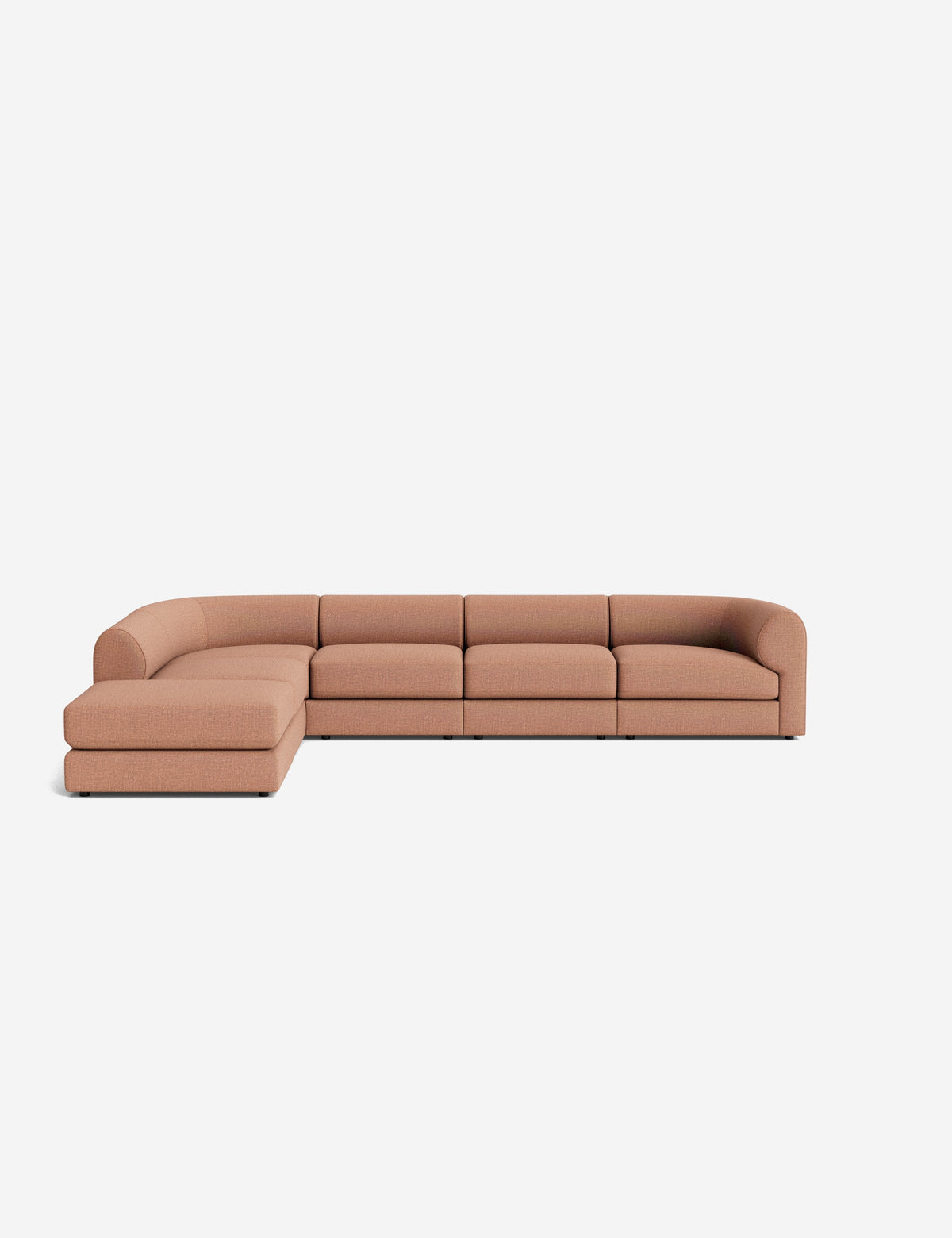 Sergio Modular Corner Sectional Sofa With Ottoman