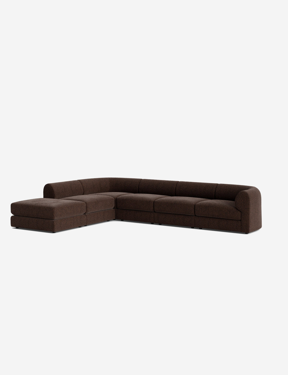 Sergio Modular Corner Sectional Sofa With Ottoman