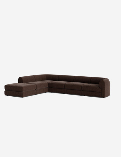 Sergio Modular Corner Sectional Sofa With Ottoman