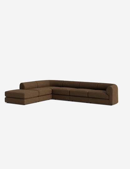 Sergio Modular Corner Sectional Sofa With Ottoman