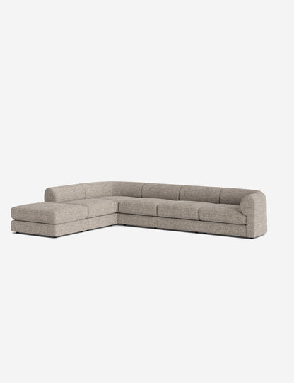 Sergio Modular Corner Sectional Sofa With Ottoman