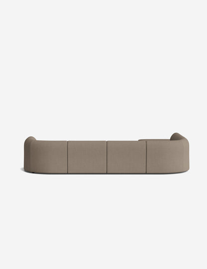 Sergio Modular Corner Sectional Sofa With Ottoman