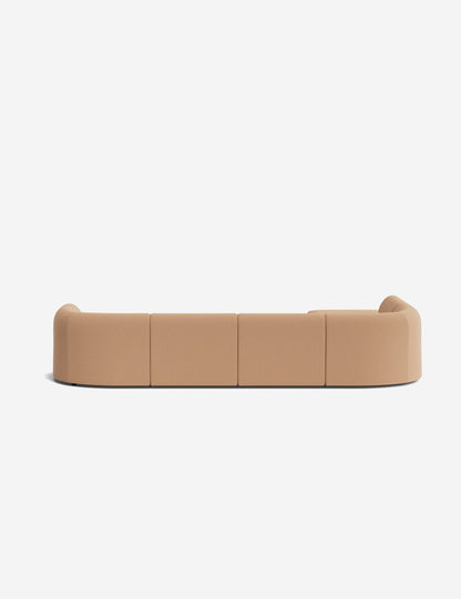 Sergio Modular Corner Sectional Sofa With Ottoman