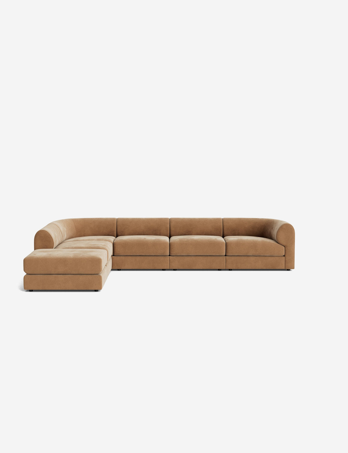 Sergio Modular Corner Sectional Sofa With Ottoman