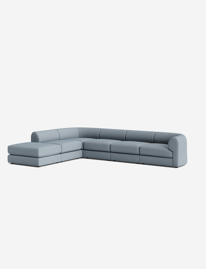 Sergio Modular Corner Sectional Sofa With Ottoman