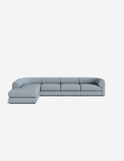 Sergio Modular Corner Sectional Sofa With Ottoman