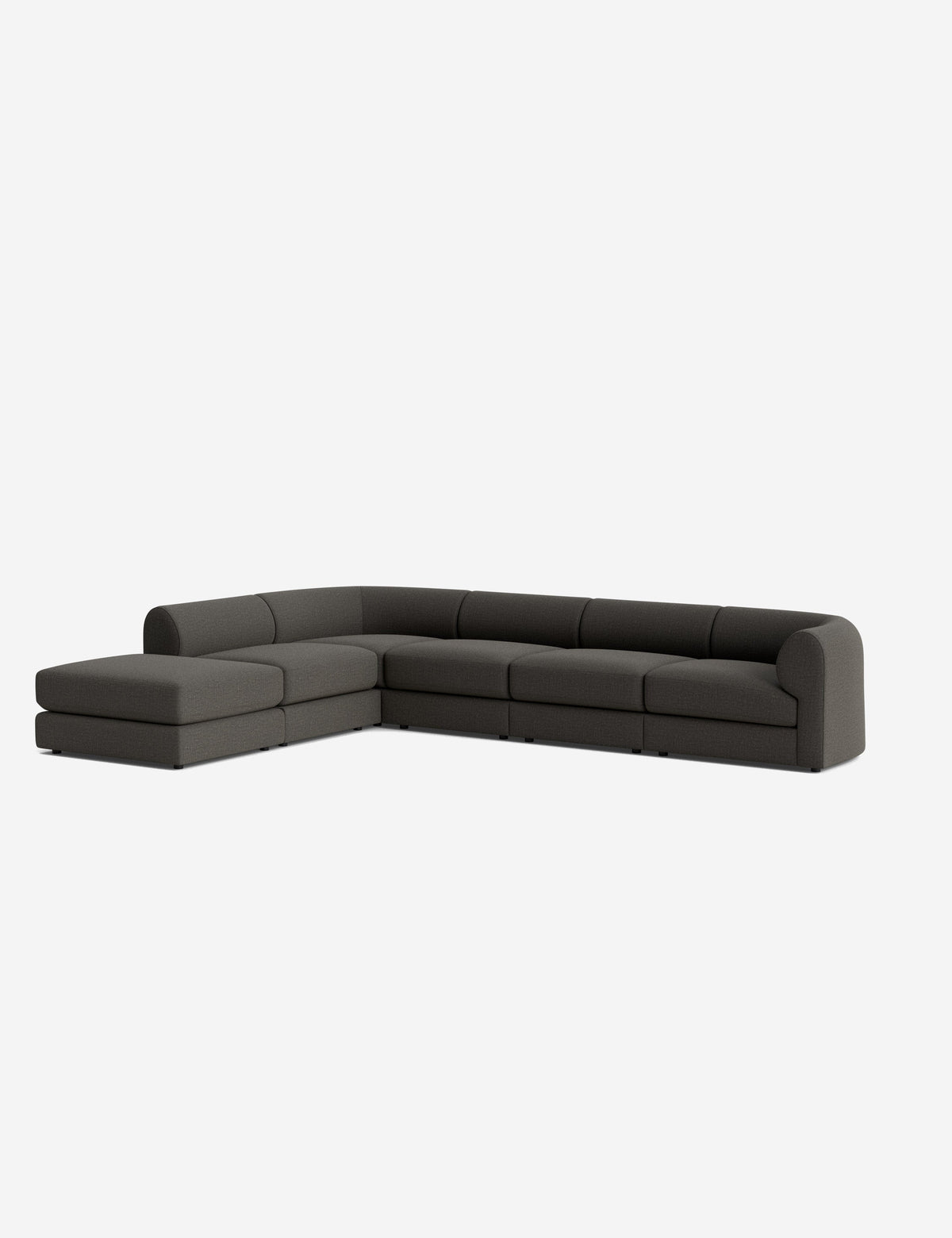 Sergio Modular Corner Sectional Sofa With Ottoman