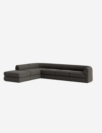 Sergio Modular Corner Sectional Sofa With Ottoman
