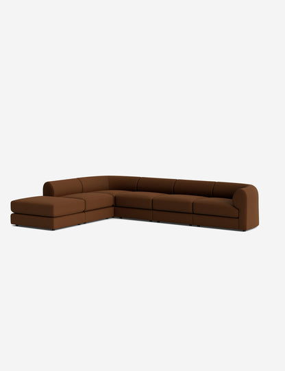 Sergio Modular Corner Sectional Sofa With Ottoman