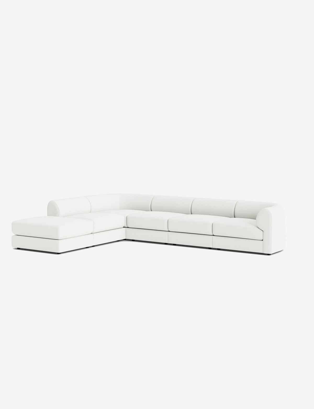 Sergio Modular Corner Sectional Sofa With Ottoman