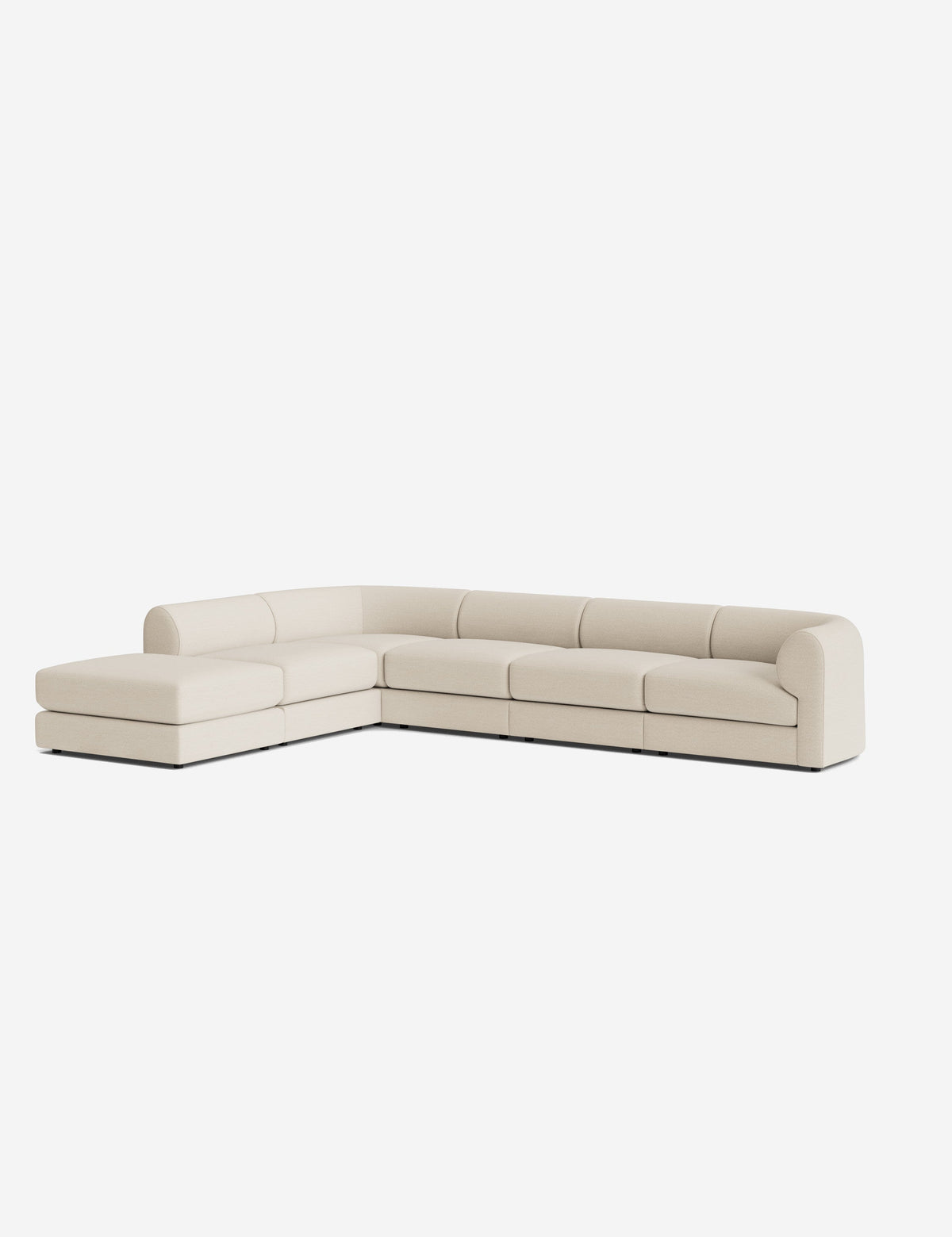 Sergio Modular Corner Sectional Sofa With Ottoman