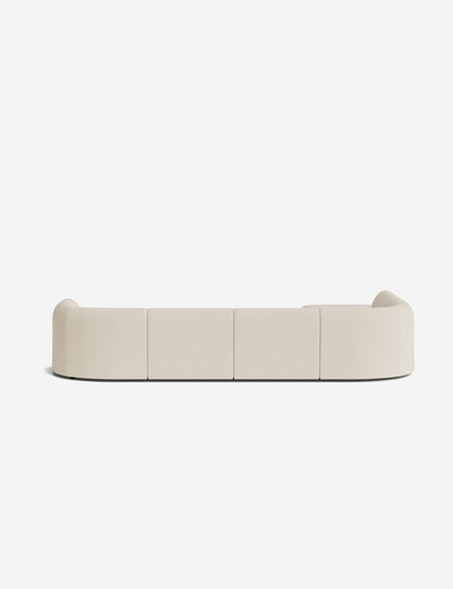 Sergio Modular Corner Sectional Sofa With Ottoman