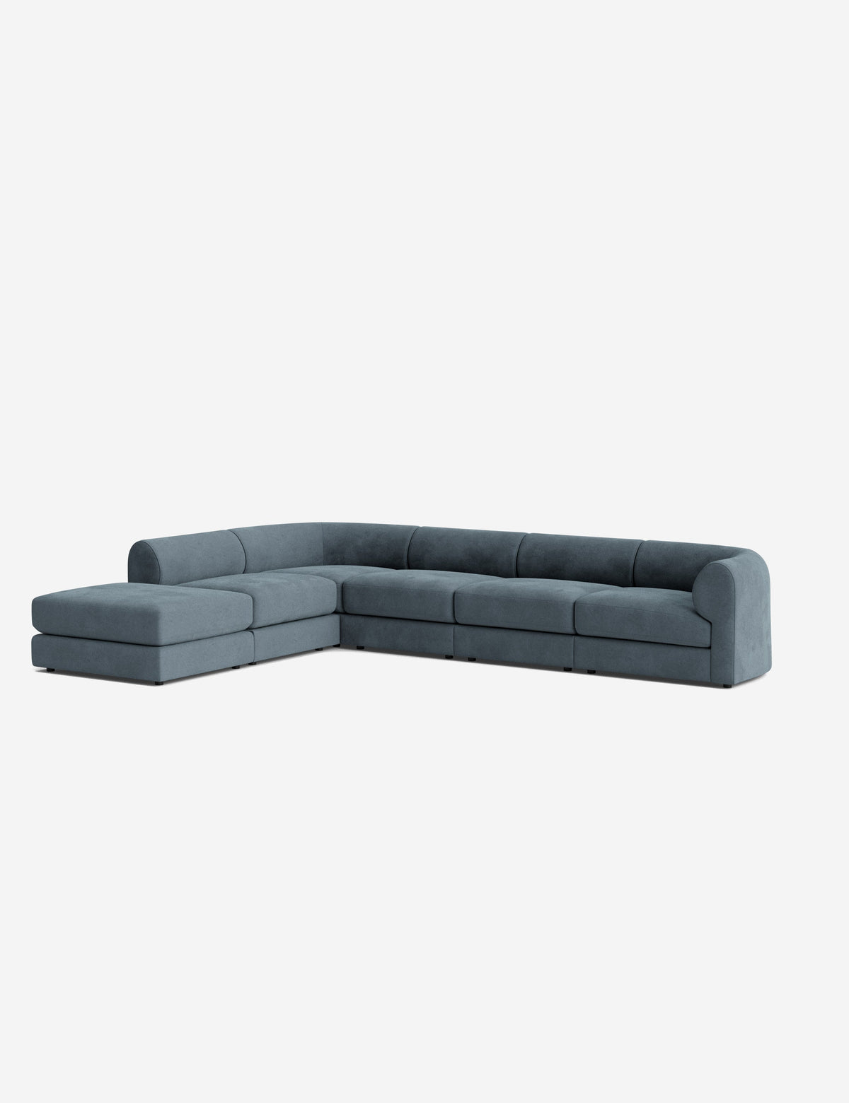 Sergio Modular Corner Sectional Sofa With Ottoman