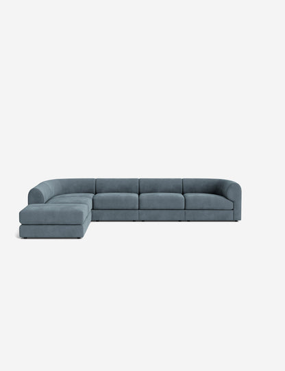 Sergio Modular Corner Sectional Sofa With Ottoman