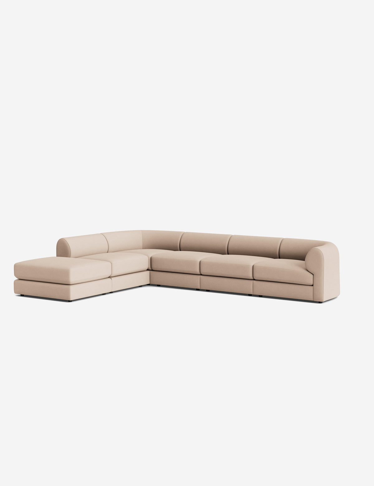 Sergio Modular Corner Sectional Sofa With Ottoman