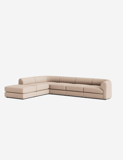 Sergio Modular Corner Sectional Sofa With Ottoman