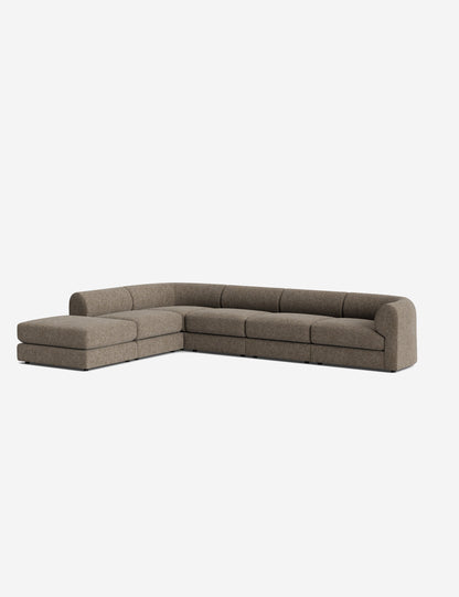 Sergio Modular Corner Sectional Sofa With Ottoman