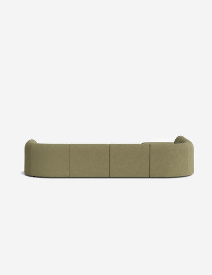 Sergio Modular Corner Sectional Sofa With Ottoman