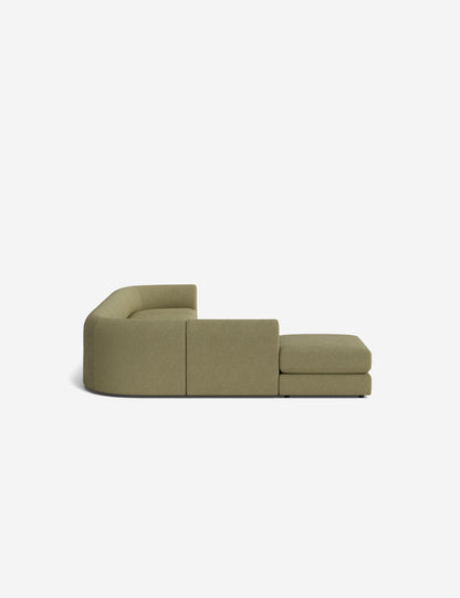Sergio Modular Corner Sectional Sofa With Ottoman