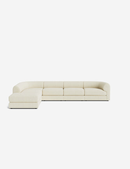 Sergio Modular Corner Sectional Sofa With Ottoman