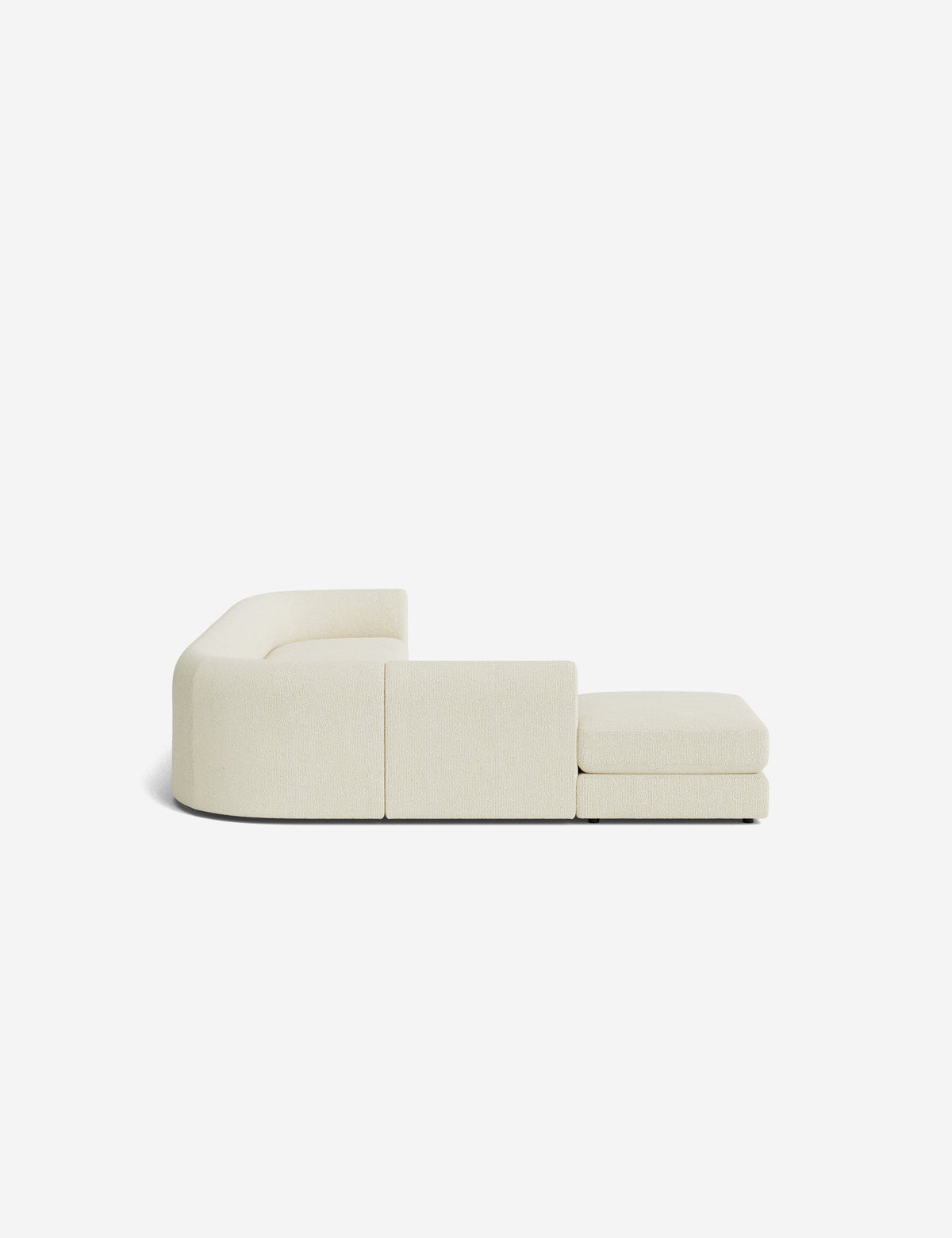 Sergio Modular Corner Sectional Sofa With Ottoman