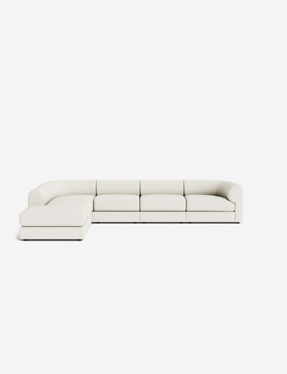 Sergio Modular Corner Sectional Sofa With Ottoman