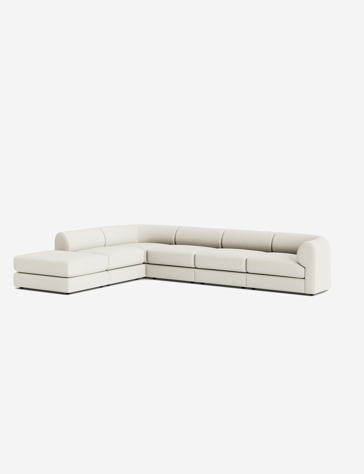 Sergio Modular Corner Sectional Sofa With Ottoman