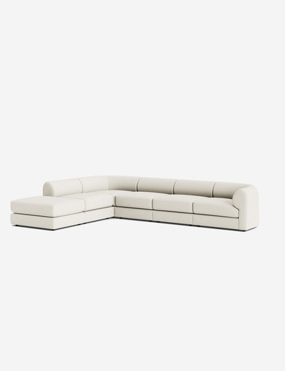 Sergio Modular Corner Sectional Sofa With Ottoman