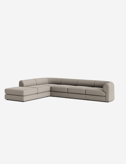 Sergio Modular Corner Sectional Sofa With Ottoman
