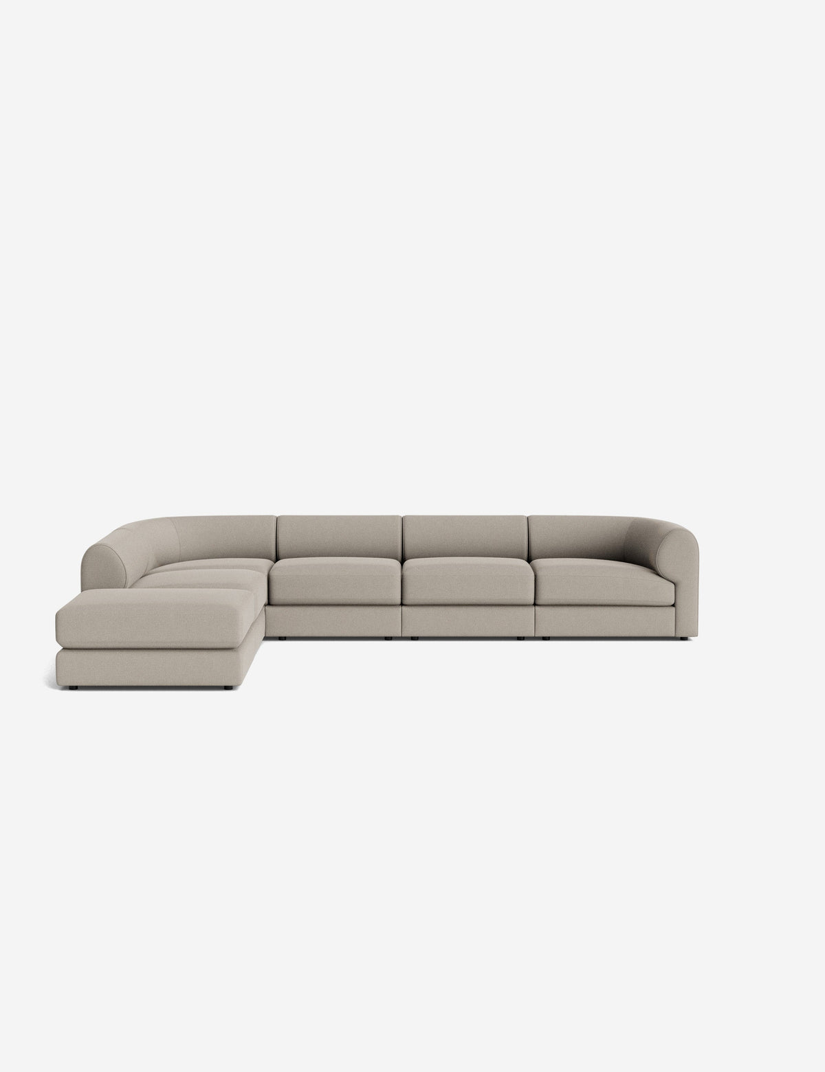 Sergio Modular Corner Sectional Sofa With Ottoman