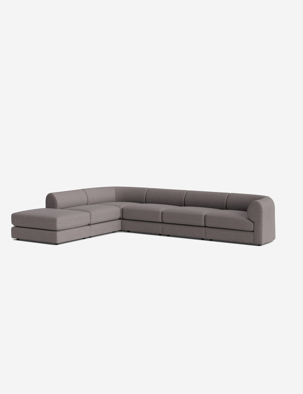 Sergio Modular Corner Sectional Sofa With Ottoman