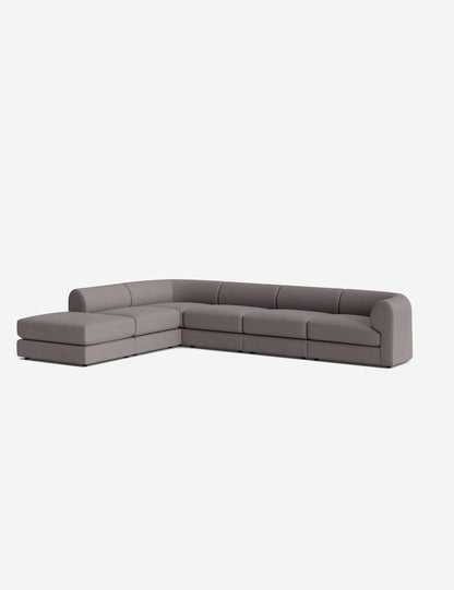 Sergio Modular Corner Sectional Sofa With Ottoman