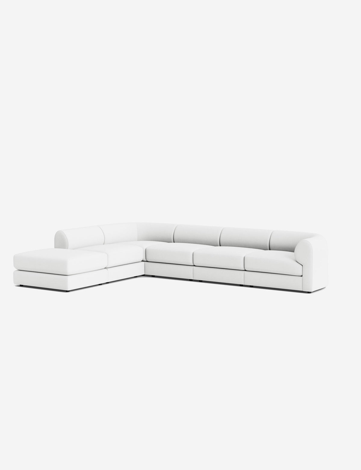Sergio Modular Corner Sectional Sofa With Ottoman