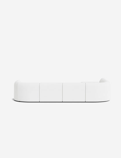 Sergio Modular Corner Sectional Sofa With Ottoman